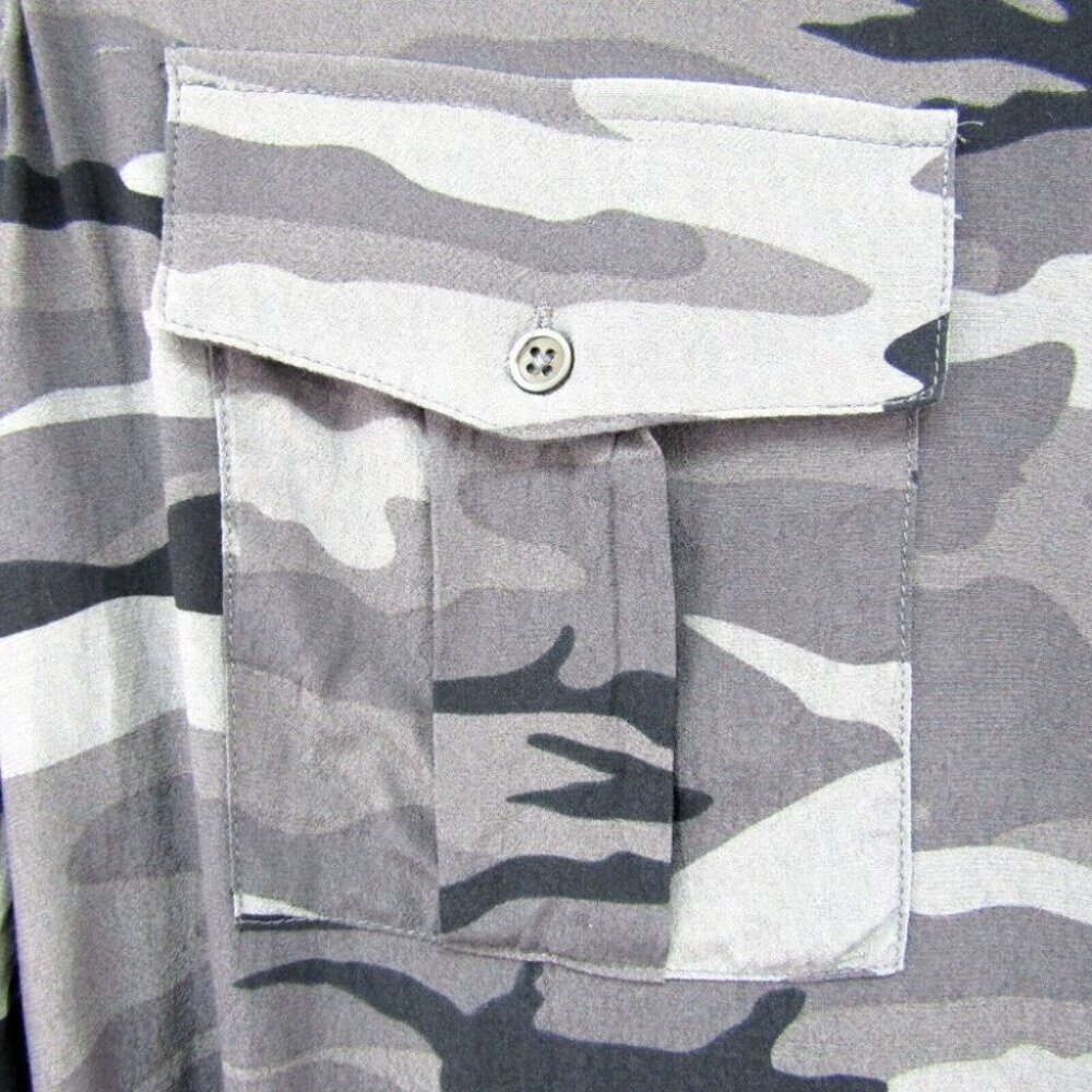Rails Rhett Charcoal Gray Camo Button Up Top Wome… - image 5